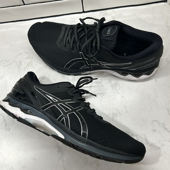 ASICS GEL KAYANO 27 MENS SNEAKERS 13 Extra Wide Black Silver - Picture 16 of 16